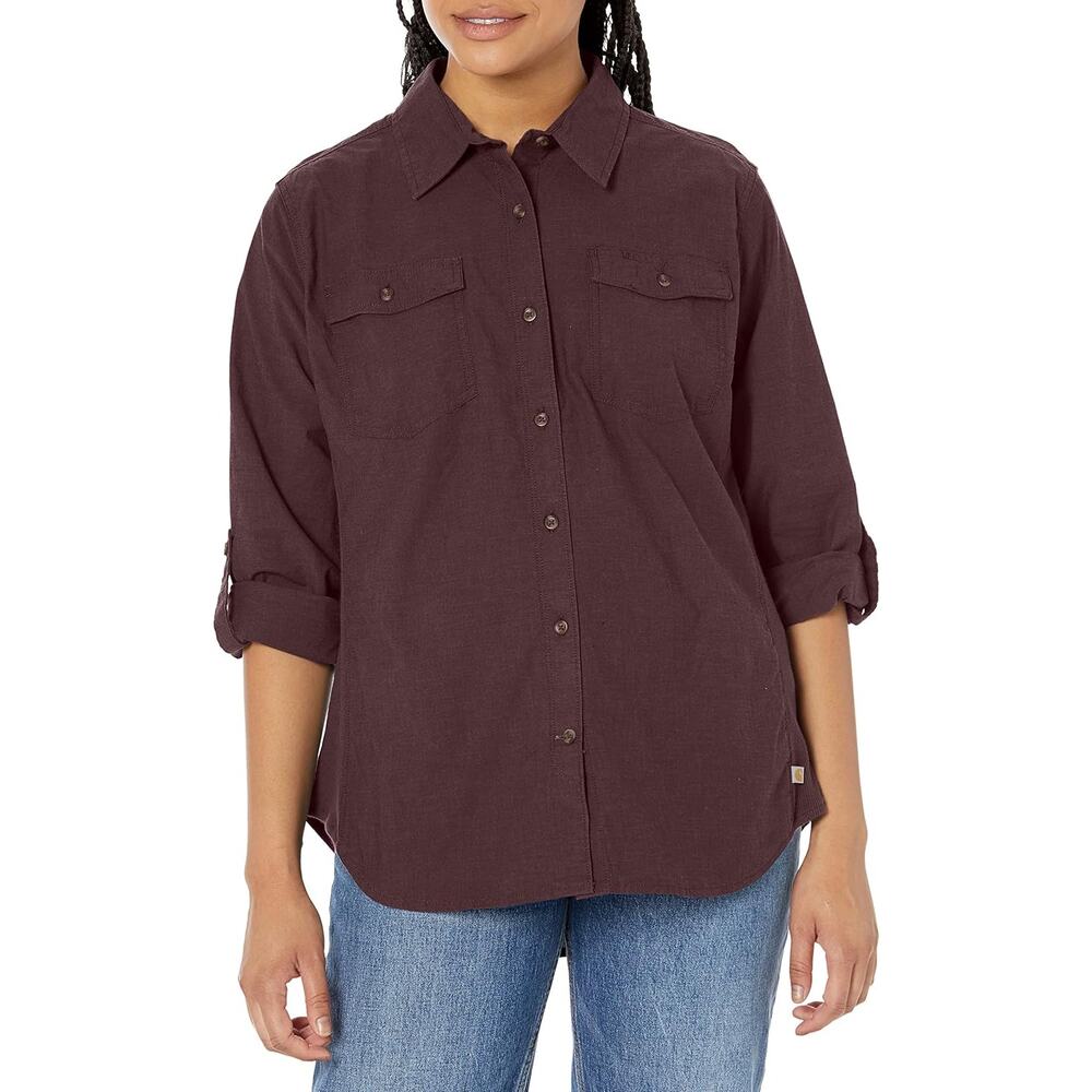 Carhartt Women's Rugged Flex Bozeman Shirt in brown size XXL 20